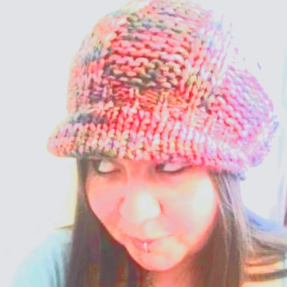 Beautiful 90's vintage multicolored Slouchy beanie hat cap - Picture 2 of 13